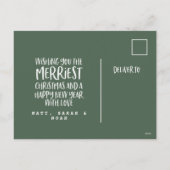 beste kerstman moderne scriptfoto feestdagenkaart (Achterkant)