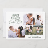 beste kerstman moderne scriptfoto feestdagenkaart (Voorkant)