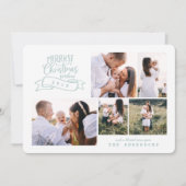 beste kerstman moderne scriptfoto feestdagenkaart (Voorkant)