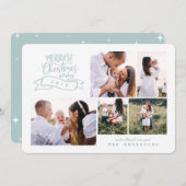 beste kerstman moderne scriptfoto feestdagenkaart (Voorkant / Achterkant)