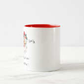 Beste kerstman-Mok op maat Tweekleurige Koffiemok (Center)