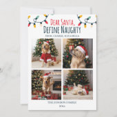 Beste Kerstman Naughty Funny Dog Kerstfoto Feestdagenkaart (Voorkant)