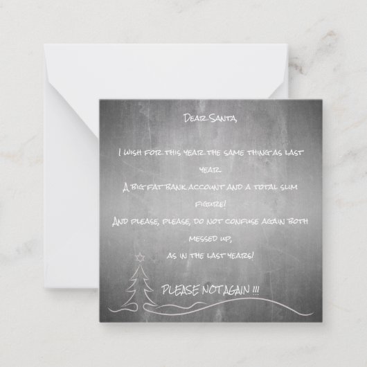Beste kerstman notitiekaartje (Voorkant)