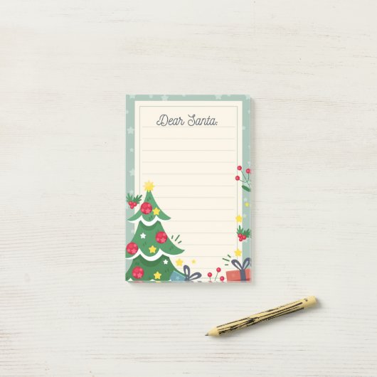 Beste kerstman post-it® notes (Op bureau)