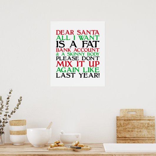 Beste kerstman poster (Keuken)