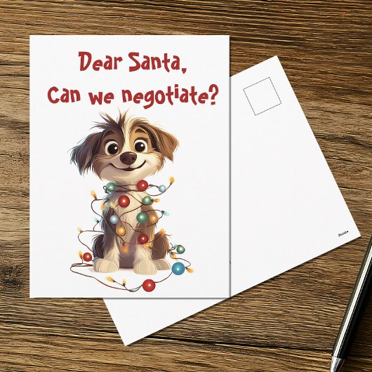 Beste Kerstman Puppy Kerst Briefkaart