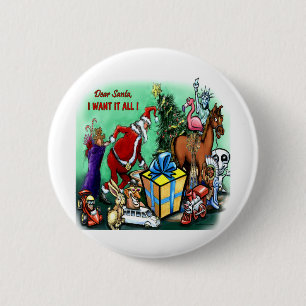 Beste kerstman ronde button 5,7 cm
