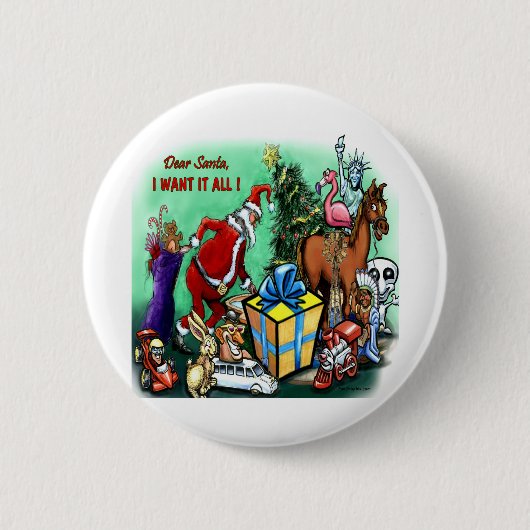 Beste kerstman ronde button 5,7 cm (Voorkant)