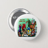 Beste kerstman ronde button 5,7 cm (Voorkant /achterkant)