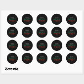Beste kerstman ronde sticker (Vel)