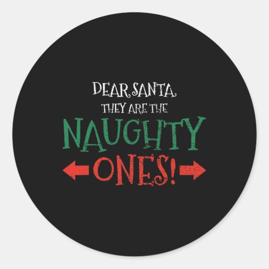 Beste kerstman ronde sticker (Voorkant)