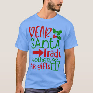 Beste Kerstman Ruil Broer Grappig Kerstontwerp T-shirt