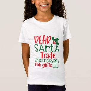 Beste Kerstman, ruilbroer voor cadeau T-shirt