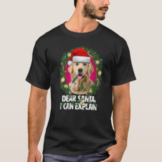 Beste Kerstman Schattige Golden Retriever Stout vo T-shirt