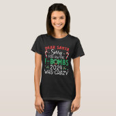 Beste Kerstman Sorry Fbombs 2024 Crazy Lights Snoe T-shirt (Voorkant volledig)
