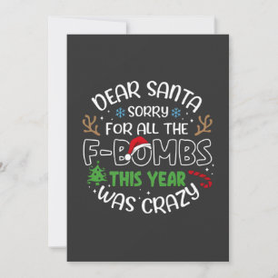 Beste Kerstman Sorry voor alle grappige Kerstman Kaart
