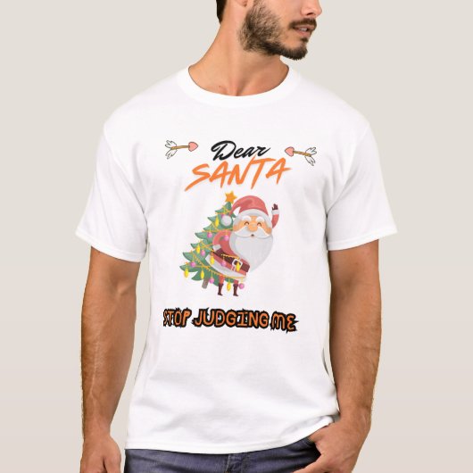 Beste Kerstman Stop met mij te beoordelen Mannen T T-shirt (Voorkant)