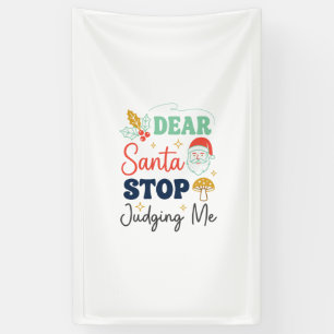 Beste Kerstman Stop Met Oordelen Kerst Paddenstoel Spandoek