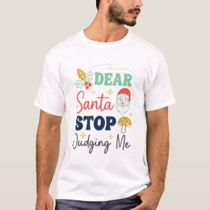Beste Kerstman Stop Met Oordelen Kerst Paddenstoel T-shirt