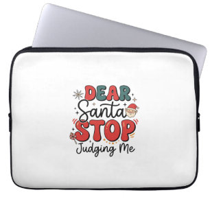 Beste Kerstman Stop Met Oordelen Kerstontwerp (2) Laptop Sleeve