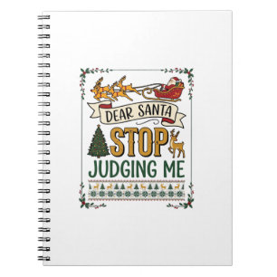 Beste Kerstman Stop Met Oordelen Mijn Kerstreehert Notitieboek
