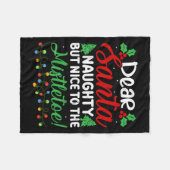 Beste Kerstman Stout Maar Leuk Onder De Mistseltoe Fleece Deken (Voorkant (Horizontaal))