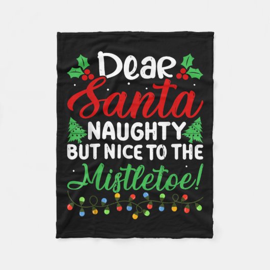 Beste Kerstman Stout Maar Leuk Onder De Mistseltoe Fleece Deken (Voorkant)