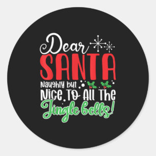 Beste Kerstman Stout Maar Leuk Voor Alle Kerstklok Ronde Sticker