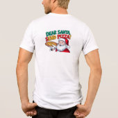 Beste Kerstman, stuur deze kerst pizza Tri-Blend Shirt (Achterkant)