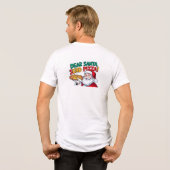 Beste Kerstman, stuur deze kerst pizza Tri-Blend Shirt (Achterkant volledig)