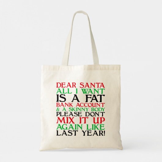 Beste kerstman tote bag (Achterkant)