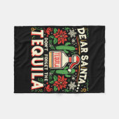 Beste Kerstman, vergeet de Tequila niet Grappig Dr Fleece Deken (Voorkant (Horizontaal))