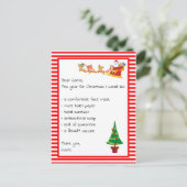 Beste Kerstman Verlanglijstje Covid Quarantine Briefkaart (Staand voorkant)