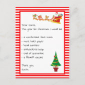 Beste Kerstman Verlanglijstje Covid Quarantine Briefkaart (Voorkant)
