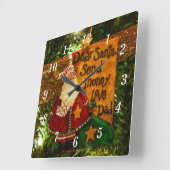 Beste Kerstman Verstuur Geld Wandklok (Hoek)