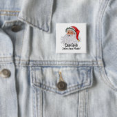 Beste kerstman vierkante button 5,1 cm (In situ)