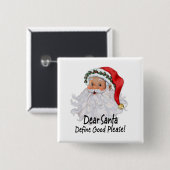 Beste kerstman vierkante button 5,1 cm (Voorkant /achterkant)