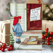 Beste kerstman Vintage Feestdagenkaart