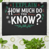 Beste kerstman voor ik uitleg hoeveel je weet theedoek (Gevouwen)