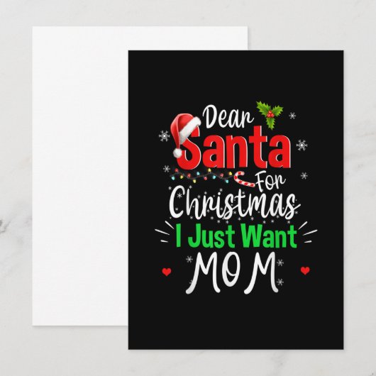 Beste Kerstman Voor Kerstmis Wil Ik Alleen Maar Ma Kaart (Voorkant / Achterkant)