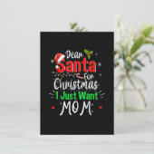 Beste Kerstman Voor Kerstmis Wil Ik Alleen Maar Ma Kaart (Staand voorkant)