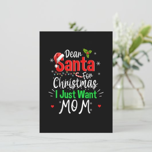 Beste Kerstman Voor Kerstmis Wil Ik Alleen Maar Ma Kaart (Staand voorkant)