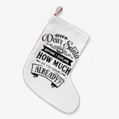 Beste Kerstman, voordat ik een grappige kerstcitaa Kleine Kerstsok (Voorkant (Hangend))