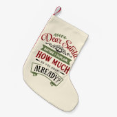 Beste Kerstman, voordat ik een grappige kerstcitaa Kleine Kerstsok (Voorkant (Hangend))