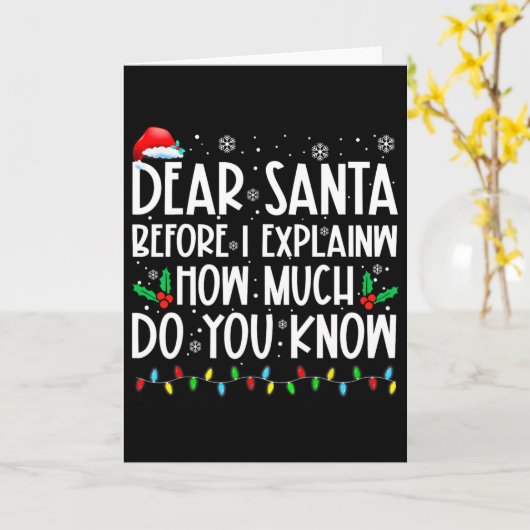 Beste Kerstman Voordat ik het Uitleg Hoeveel Weet  Kaart (Gele Bloem)