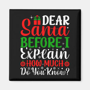 Beste Kerstman Voordat ik het Uitleg Hoeveel Weet Magneet