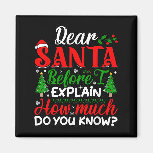 Beste Kerstman Voordat ik het Uitleg Hoeveel Weet Magneet