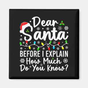 Beste Kerstman Voordat ik het Uitleg Hoeveel Weet Magneet