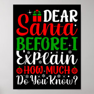 Beste Kerstman Voordat ik het Uitleg Hoeveel Weet  Poster