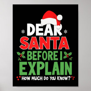 Beste Kerstman voordat ik het uitleg Hoeveel weet  Poster